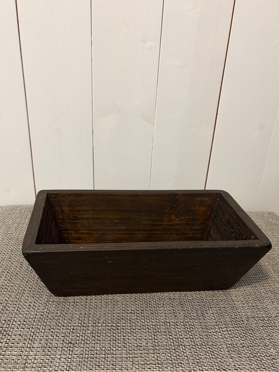 Other - Wooden Rectangular Decorative Bowl - Dark Brown